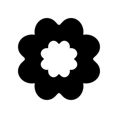 モノクロのフラワーデザインイラスト