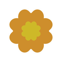 シンプルな花のアイコンイラスト