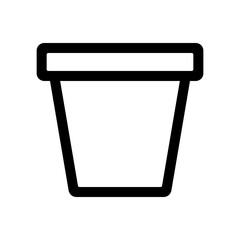 シンプル鉢ベクター素材アイコン