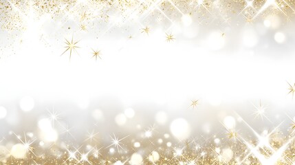 A shimmering background with golden sparkles and light effects, ideal for festive occasions