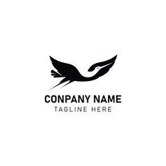 Bird Silhouette Logo Design Template