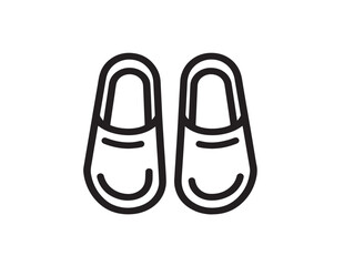 Protective Medical Lab Shoes Icon in Clean Minimal Vector Illustration