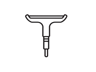 Surgical Laryngoscope Handle Tool Icon in Stylish Modern Line Illustration