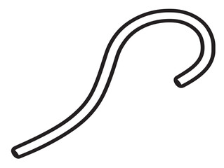 Hospital Nasogastric Tube Icon in Stylish Minimal Vector Line Design