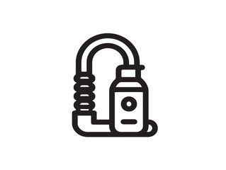 Hospital Nebulizer Icon in Stylish Clean Minimal Vector Line Design