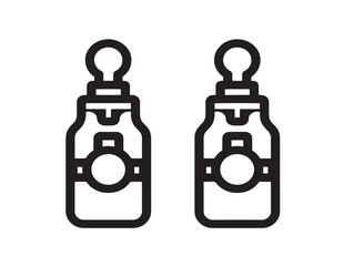 Breathing Oxygen Mask Symbol in Stylish Modern Minimal Line Illustration