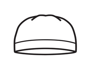 Modern Medical Scrub Caps Symbol in Elegant Stylish Vector Artwork