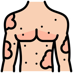 Allergy icon for cancer diagnosis, website, application, printing, document, poster design, etc