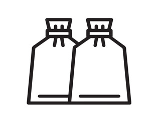 Cleanly drawn medical specimen bags in modern vector design