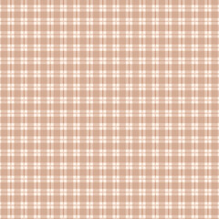 Soft beige and pink gingham pattern for fabric design