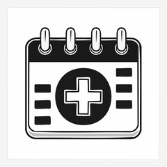 Obraz premium Medical Appointment Calendar Health Schedule for Doctor Visits and Healthcare Reminders