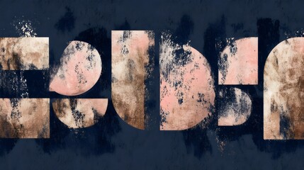 Artistic display of the word 'GOLD' in an abstract style with textured surfaces and a muted color palette.