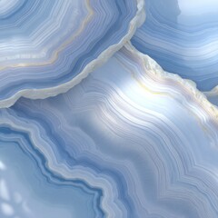 Obraz premium A Soft Backlit Glow on a Serene Slice of Blue Lace Agate
