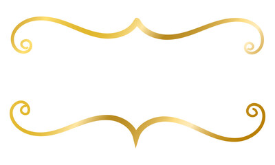 Hand draw Vintage Decorative Frames,  gold frame, frame line collection png transparent background
