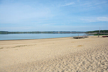 Stausee Bautzen mit Niedrigwasser