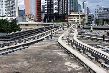 Fototapeta premium Monorail track in downtown Bangkok