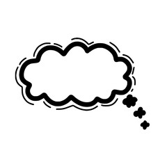 Cloud Speech Bubble Outline for Comic Dialog