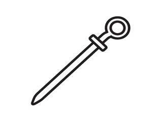 Minimal sterile surgical handle tool in flat vector illustration