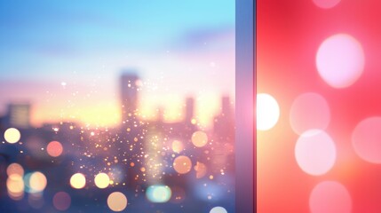 Red advertising billboard glowing brightly at night, attracting attention in a busy urban street.
