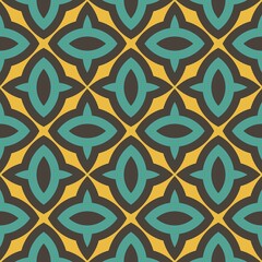 Seamless geometric pattern illustration for vintage floral wallpaper design
