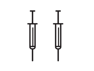 Sharp surgical needles icon in professional vector line art