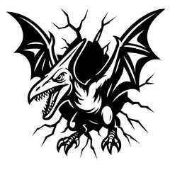 Pterodactyl Dinosaur SVG © Anukool