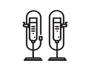 Professional medical suction devices vector line art design