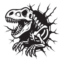 Dinosaur Fossil Skeleton SVG