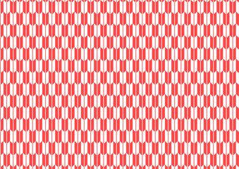赤い和柄の矢絣柄の背景素材　ベクター	
