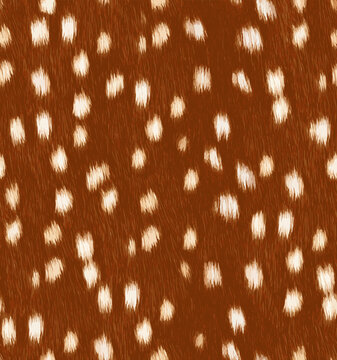 realistic Animal seamless pattern for textile, fabric. Little deer leather fur coat, fawn.  Print. textural details of fur
