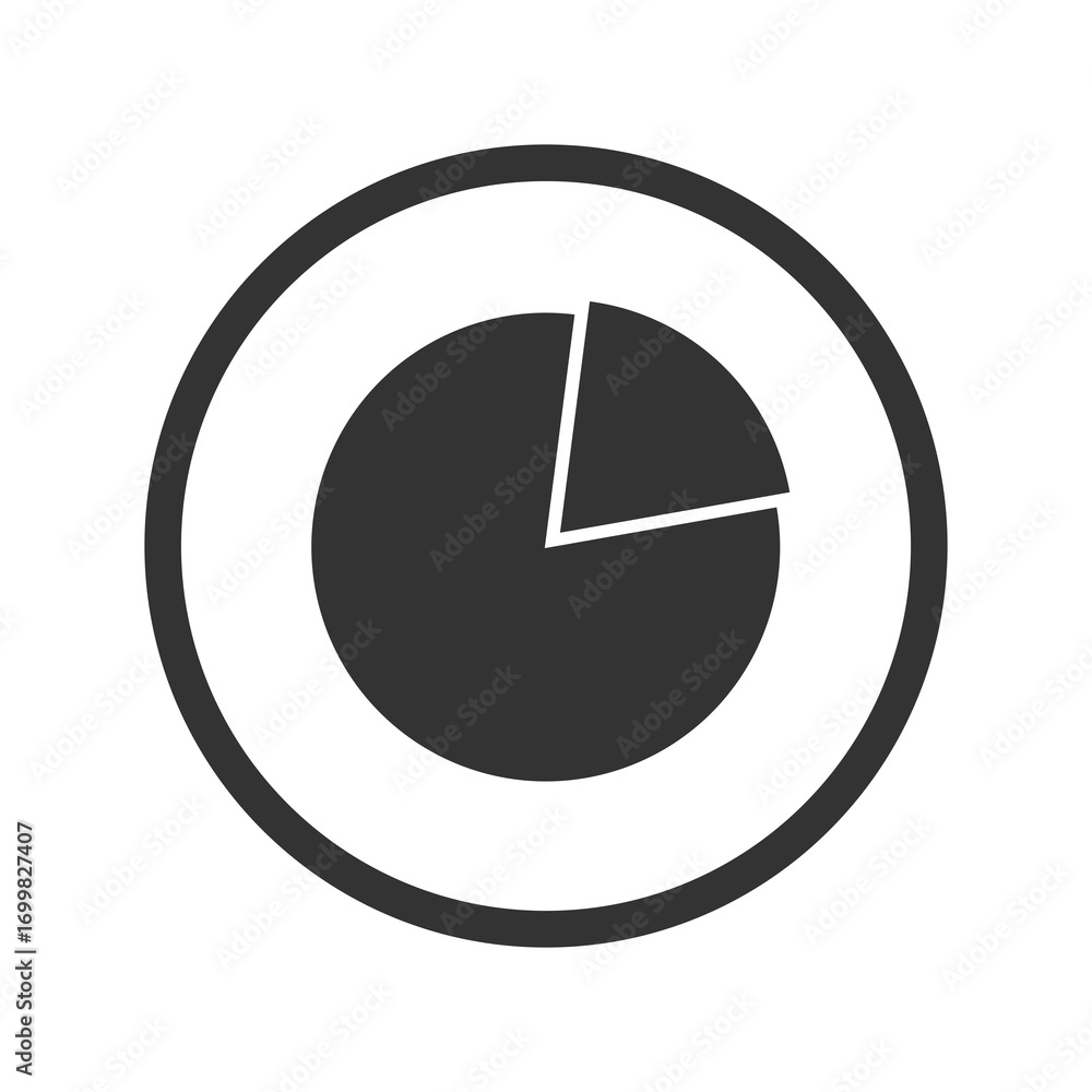 Poster Pie chart icon isolated on transparent background
