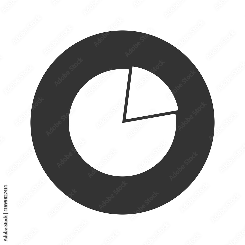 Poster pie chart icon isolated on transparent background