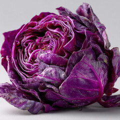 Obraz premium Shredded Rich Spiraled Neat Cabbage Purple Into Mound