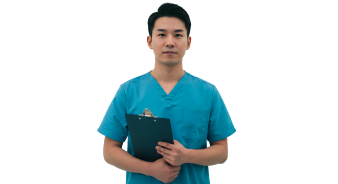 portrait of a young doctor male png - Powered by Adobe