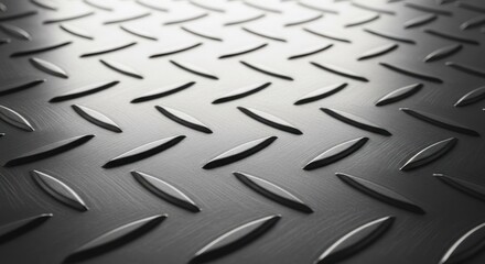 Fototapeta premium Metal surface with an repeating pattern, gray metal background texture