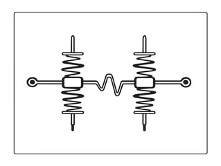 Detailed medical wound closure devices in clean vector illustration