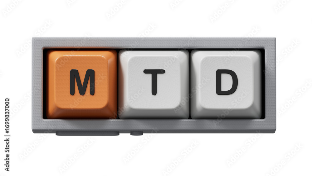 Fototapete mtd concept on computer keyboard keys.close up of computer keyboard keys,business concept.supports p