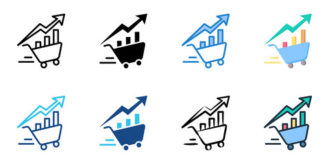 Sales icon set multiple style collection 
