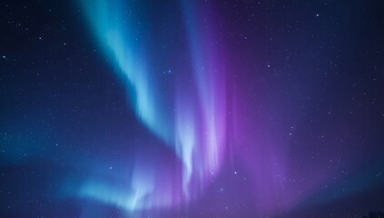 Vibrant aurora borealis lights dance across a starry night sky