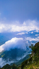 clouds over the mountains