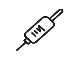 Flat design medical pulse oximeter probe vector icon