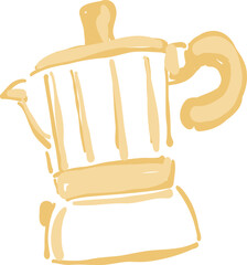 Vector illustration of Moka Pot