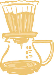 Vector illustration of drip coffee