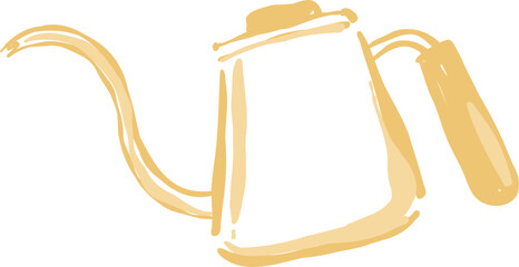Golden vector silhouette of a jar for coffee shop