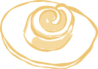Vector illustration of a sweet roll cake