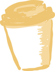 Vector illustration of a hot cup of coffee