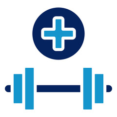 Gym Dumbbell Icon Element For Design