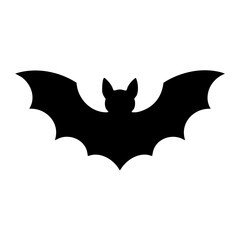 Halloween Bat Silhouette Flat Vector Illustration