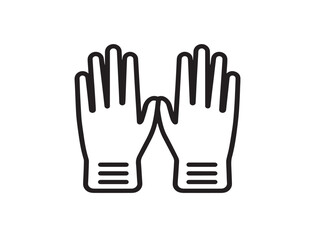 Flat vector illustration of sterile medical gloves equipment