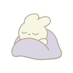 Soft Pastel Sleepy Little Bunny